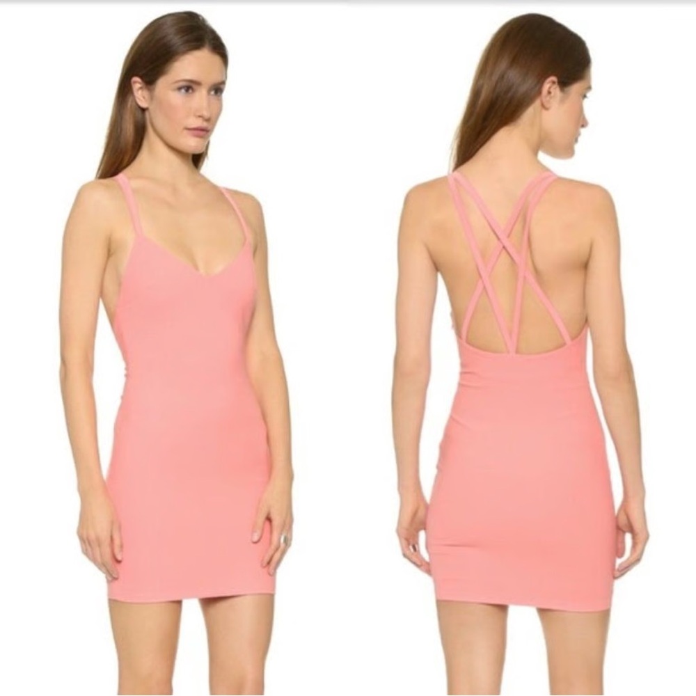 Elizabeth and James Coral Strappy Mini Dress